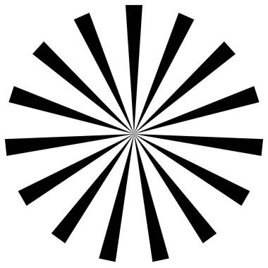 Yıldız patlaması, güneş patlaması radyal, yayılan çizgiler. Patlama ışınları, ışınları - stok vektör illüstrasyonu, klip- sanat grafikleri