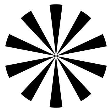 Yıldız patlaması, güneş patlaması radyal, yayılan çizgiler. Patlama ışınları, ışınları - stok vektör illüstrasyonu, klip- sanat grafikleri