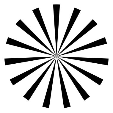 Yıldız patlaması, güneş patlaması radyal, yayılan çizgiler. Patlama ışınları, ışınları - stok vektör illüstrasyonu, klip- sanat grafikleri