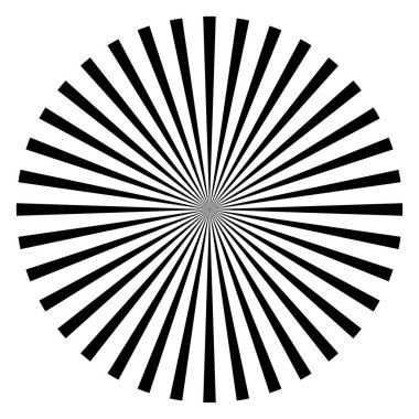 Yıldız patlaması, güneş patlaması radyal, yayılan çizgiler. Patlama ışınları, ışınları - stok vektör illüstrasyonu, klip- sanat grafikleri