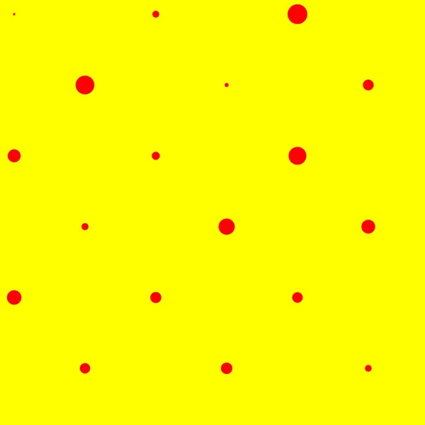 Pop Art Fundo Efeito Cômico Amarelo Vermelho Pontos Aleatórios Pontilhado — Vetor de Stock
