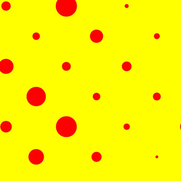 Pop Art Fundo Efeito Cômico Amarelo Vermelho Pontos Aleatórios Pontilhado — Vetor de Stock