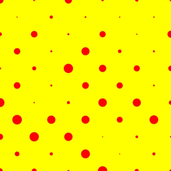 Pop Art Red Yellow Comic Effect Background Random Dots Dotted — Stock Vector