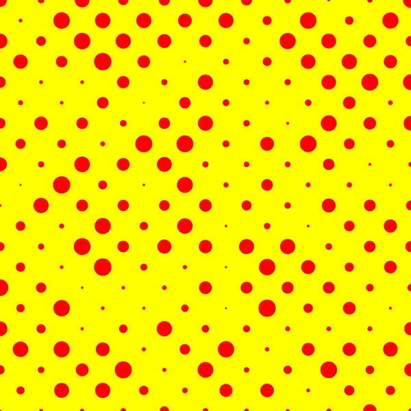 Arte Pop Fondo Efecto Cómico Amarillo Rojo Puntos Aleatorios Punteados — Vector de stock