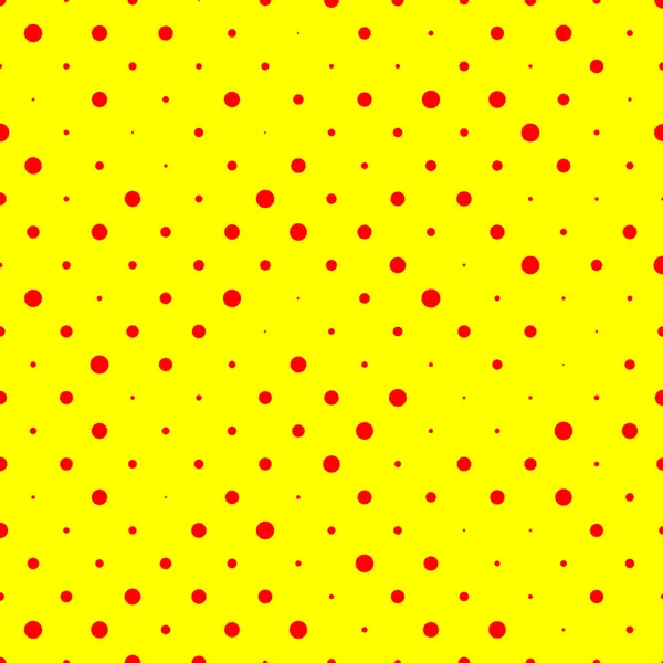 Arte Pop Fondo Efecto Cómico Amarillo Rojo Puntos Aleatorios Punteados — Vector de stock