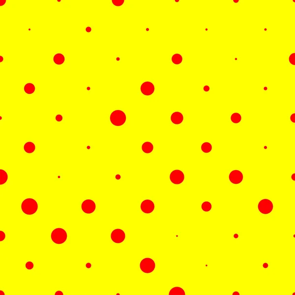 Pop Art Červený Žlutý Komický Efekt Pozadí Náhodné Tečky Tečkované — Stockový vektor