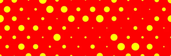 Pop Art Red Yellow Comic Effect Background Random Dots Dotted — Stock Vector