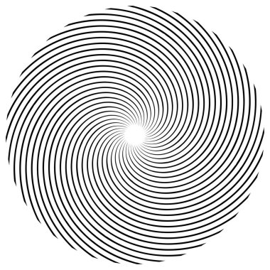 Sarmal, girdap, dönme elementi. Koklear, girdap, dikey tasarım şekli - stok vektör illüstrasyonu, klip- sanat grafikleri