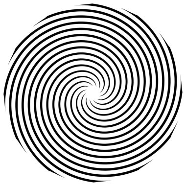 Sarmal, girdap, dönme elementi. Koklear, girdap, dikey tasarım şekli - stok vektör illüstrasyonu, klip- sanat grafikleri