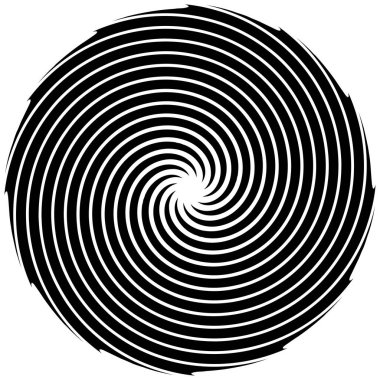 Sarmal, girdap, dönme elementi. Koklear, girdap, dikey tasarım şekli - stok vektör illüstrasyonu, klip- sanat grafikleri