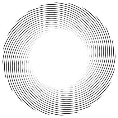 Sarmal, girdap, dönme elementi. Koklear, girdap, dikey tasarım şekli - stok vektör illüstrasyonu, klip- sanat grafikleri