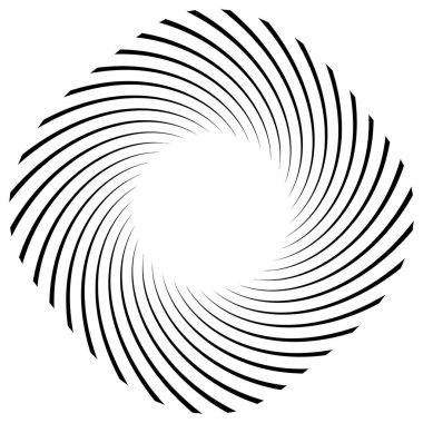 Sarmal, girdap, dönme elementi. Koklear, girdap, dikey tasarım şekli - stok vektör illüstrasyonu, klip- sanat grafikleri