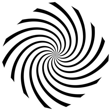 Sarmal, girdap, dönme elementi. Koklear, girdap, dikey tasarım şekli - stok vektör illüstrasyonu, klip- sanat grafikleri