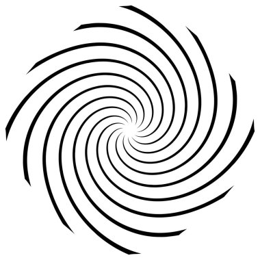 Sarmal, girdap, dönme elementi. Koklear, girdap, dikey tasarım şekli - stok vektör illüstrasyonu, klip- sanat grafikleri