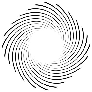 Sarmal, girdap, dönme elementi. Koklear, girdap, dikey tasarım şekli - stok vektör illüstrasyonu, klip- sanat grafikleri