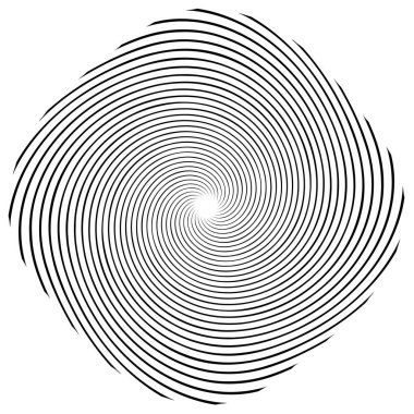 Sarmal, girdap, dönme elementi. Koklear, girdap, dikey tasarım şekli - stok vektör illüstrasyonu, klip- sanat grafikleri