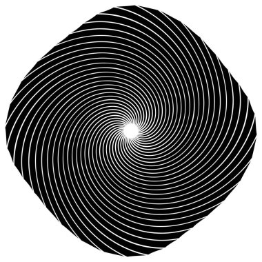 Sarmal, girdap, dönme elementi. Koklear, girdap, dikey tasarım şekli - stok vektör illüstrasyonu, klip- sanat grafikleri