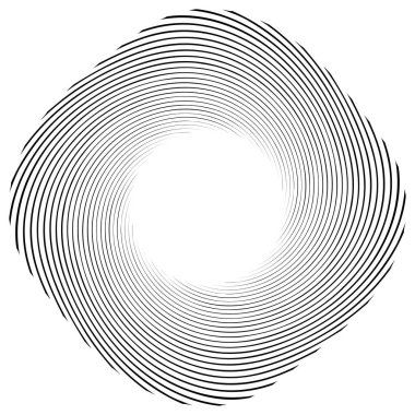 Sarmal, girdap, dönme elementi. Koklear, girdap, dikey tasarım şekli - stok vektör illüstrasyonu, klip- sanat grafikleri