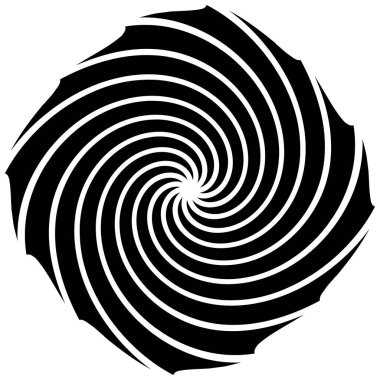 Sarmal, girdap, dönme elementi. Koklear, girdap, dikey tasarım şekli - stok vektör illüstrasyonu, klip- sanat grafikleri