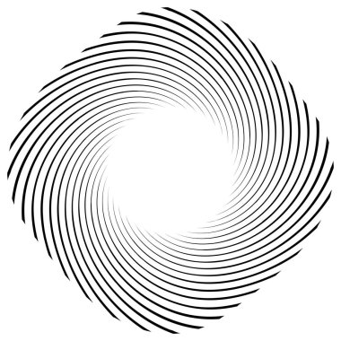 Sarmal, girdap, dönme elementi. Koklear, girdap, dikey tasarım şekli - stok vektör illüstrasyonu, klip- sanat grafikleri