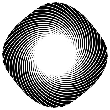 Sarmal, girdap, dönme elementi. Koklear, girdap, dikey tasarım şekli - stok vektör illüstrasyonu, klip- sanat grafikleri