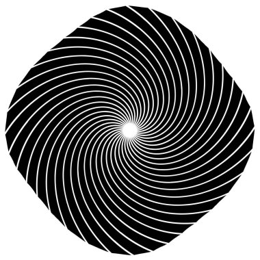 Sarmal, girdap, dönme elementi. Koklear, girdap, dikey tasarım şekli - stok vektör illüstrasyonu, klip- sanat grafikleri