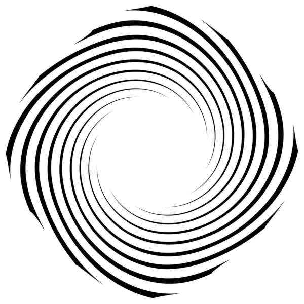 Spiral Berputar Elemen Twirl Cochlear Vortex Vertigo Bentuk Desain Vektor - Stok Vektor