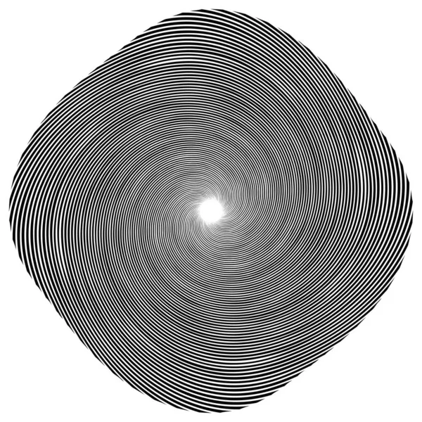 Спіральний Вихровий Вихровий Елемент Кохлеарна Вихорна Вертіго Форма Дизайну Стокова — стоковий вектор