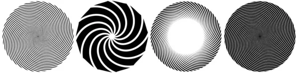 Spiraalvormig Draaibaar Draaiend Element Cochleaire Vortex Vertigo Design Vorm Stock — Stockvector