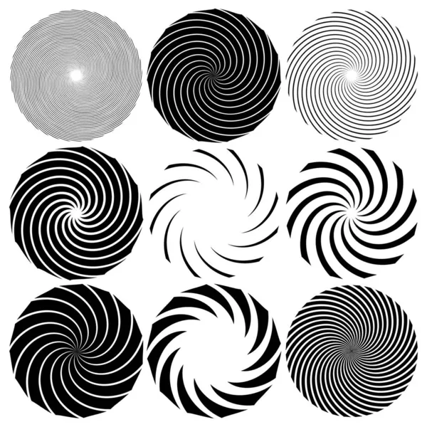 Σπιράλ Σπιράλ Σπιράλ Στοιχείο Cochlear Δίνη Ίλιγγος Σχήμα Σχεδιασμού Εικονογράφηση — Διανυσματικό Αρχείο