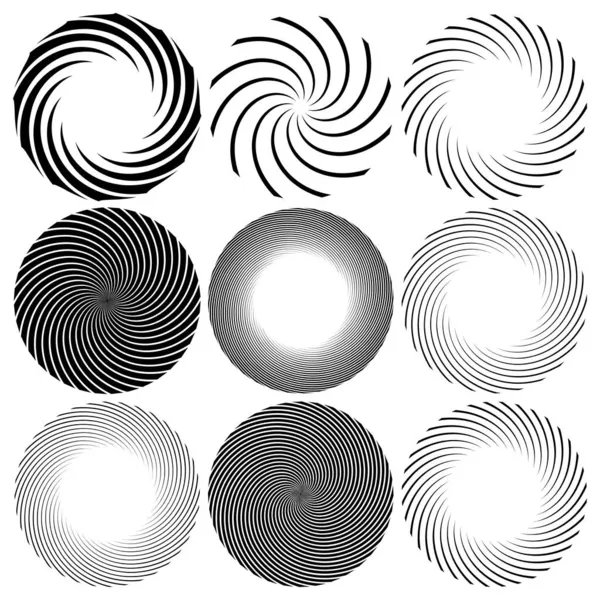 Spirale Vortice Elemento Vortice Cocleare Vortice Vertigine Forma Progettazione Stock — Vettoriale Stock