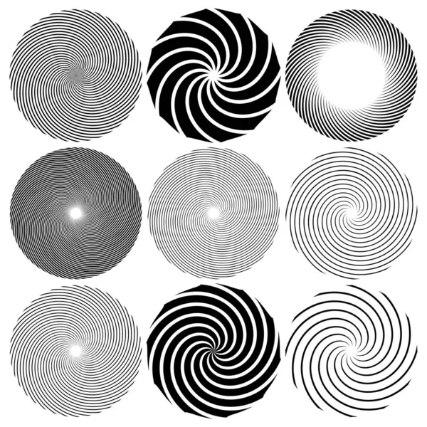 Espiral Remolino Elemento Giratorio Cochlear Vórtice Forma Diseño Vértigo Ilustración — Vector de stock
