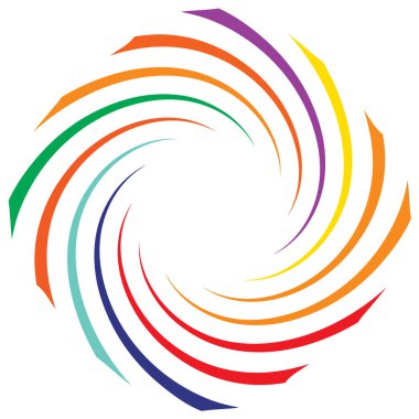 Sarmal, girdap, dönme elementi. Koklear, girdap, dikey tasarım şekli - stok vektör illüstrasyonu, klip- sanat grafikleri