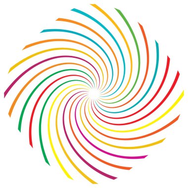 Sarmal, girdap, dönme elementi. Koklear, girdap, dikey tasarım şekli - stok vektör illüstrasyonu, klip- sanat grafikleri