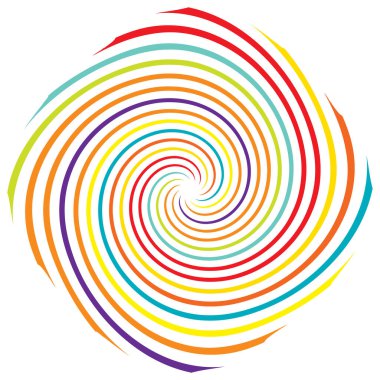 Sarmal, girdap, dönme elementi. Koklear, girdap, dikey tasarım şekli - stok vektör illüstrasyonu, klip- sanat grafikleri