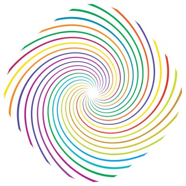 Sarmal, girdap, dönme elementi. Koklear, girdap, dikey tasarım şekli - stok vektör illüstrasyonu, klip- sanat grafikleri