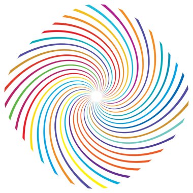 Sarmal, girdap, dönme elementi. Koklear, girdap, dikey tasarım şekli - stok vektör illüstrasyonu, klip- sanat grafikleri