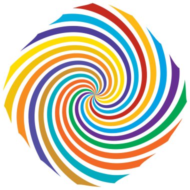 Sarmal, girdap, dönme elementi. Koklear, girdap, dikey tasarım şekli - stok vektör illüstrasyonu, klip- sanat grafikleri