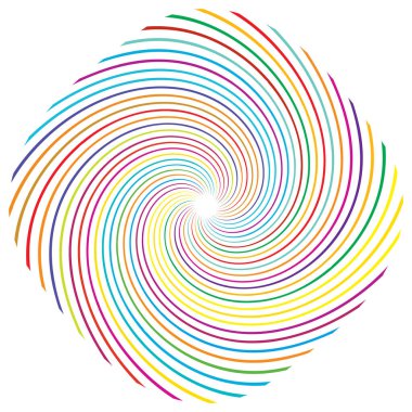 Sarmal, girdap, dönme elementi. Koklear, girdap, dikey tasarım şekli - stok vektör illüstrasyonu, klip- sanat grafikleri