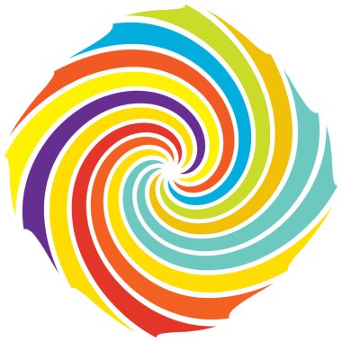 Sarmal, girdap, dönme elementi. Koklear, girdap, dikey tasarım şekli - stok vektör illüstrasyonu, klip- sanat grafikleri