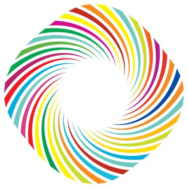 Sarmal, girdap, dönme elementi. Koklear, girdap, dikey tasarım şekli - stok vektör illüstrasyonu, klip- sanat grafikleri