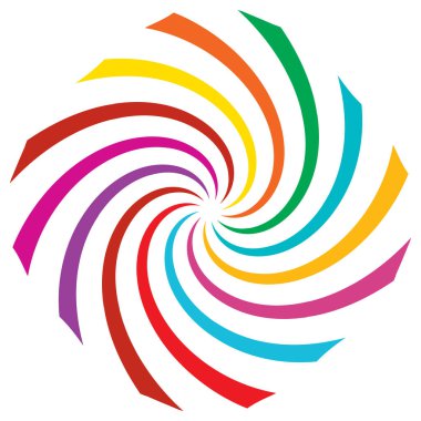 Sarmal, girdap, dönme elementi. Koklear, girdap, dikey tasarım şekli - stok vektör illüstrasyonu, klip- sanat grafikleri