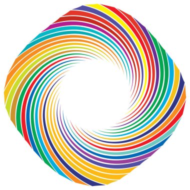 Sarmal, girdap, dönme elementi. Koklear, girdap, dikey tasarım şekli - stok vektör illüstrasyonu, klip- sanat grafikleri