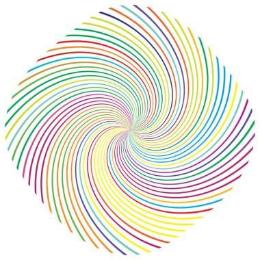 Sarmal, girdap, dönme elementi. Koklear, girdap, dikey tasarım şekli - stok vektör illüstrasyonu, klip- sanat grafikleri