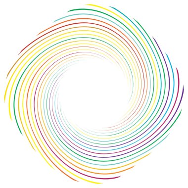 Sarmal, girdap, dönme elementi. Koklear, girdap, dikey tasarım şekli - stok vektör illüstrasyonu, klip- sanat grafikleri