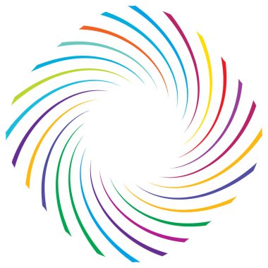 Sarmal, girdap, dönme elementi. Koklear, girdap, dikey tasarım şekli - stok vektör illüstrasyonu, klip- sanat grafikleri