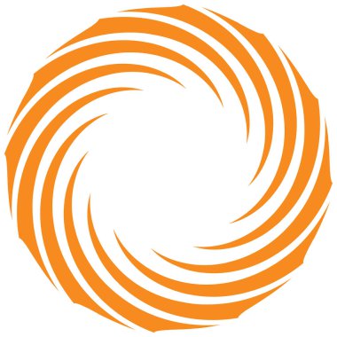 Sarmal, girdap, dönme elementi. Koklear, girdap, dikey tasarım şekli - stok vektör illüstrasyonu, klip- sanat grafikleri