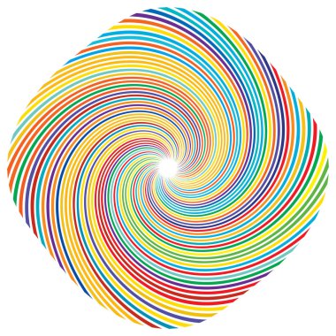 Sarmal, girdap, dönme elementi. Koklear, girdap, dikey tasarım şekli - stok vektör illüstrasyonu, klip- sanat grafikleri