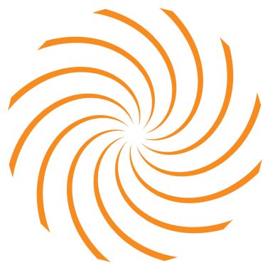 Sarmal, girdap, dönme elementi. Koklear, girdap, dikey tasarım şekli - stok vektör illüstrasyonu, klip- sanat grafikleri