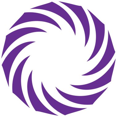 Sarmal, girdap, dönme elementi. Koklear, girdap, dikey tasarım şekli - stok vektör illüstrasyonu, klip- sanat grafikleri